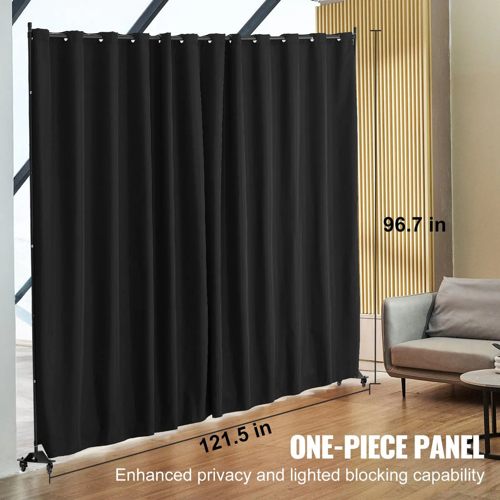 Cloison mobile sur roulettes, métal et tissu, 308,5 x 245,5 cm – vue 3