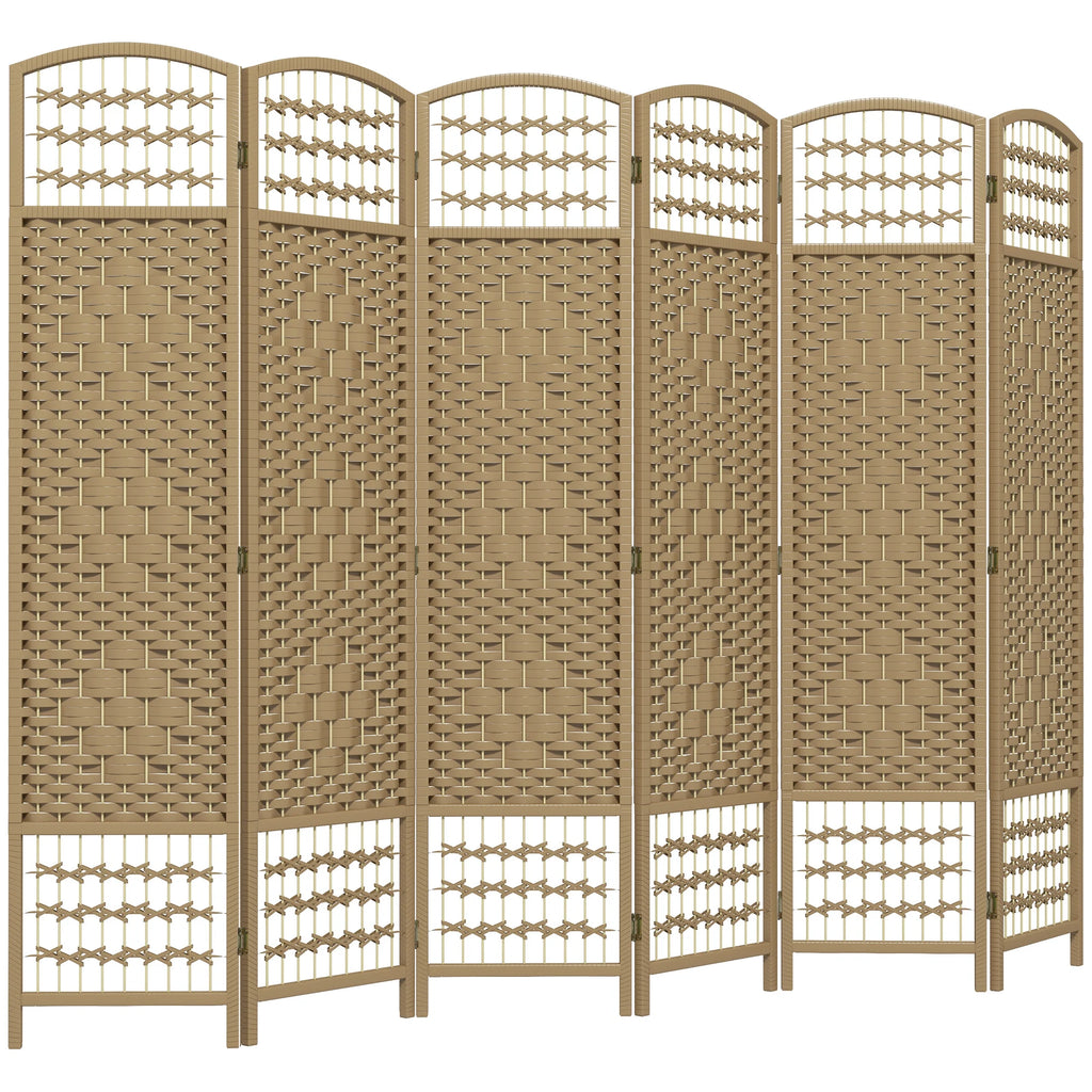 Paravent 6 panneaux bambou et corde tressée naturel, 240 x 170 cm – vue 2