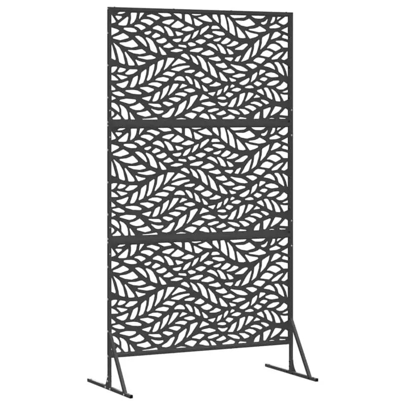 Brise-vue acier noir motif feuilles, 100 x 180 cm – vue 3
