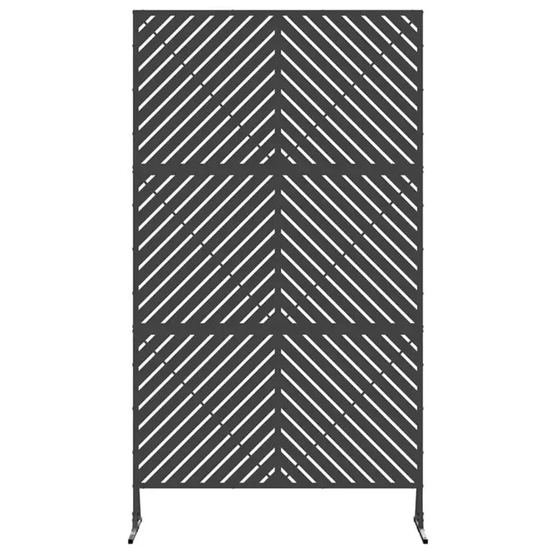 Brise-vue acier noir à découpes diagonales, 100 x 180 cm – vue 5
