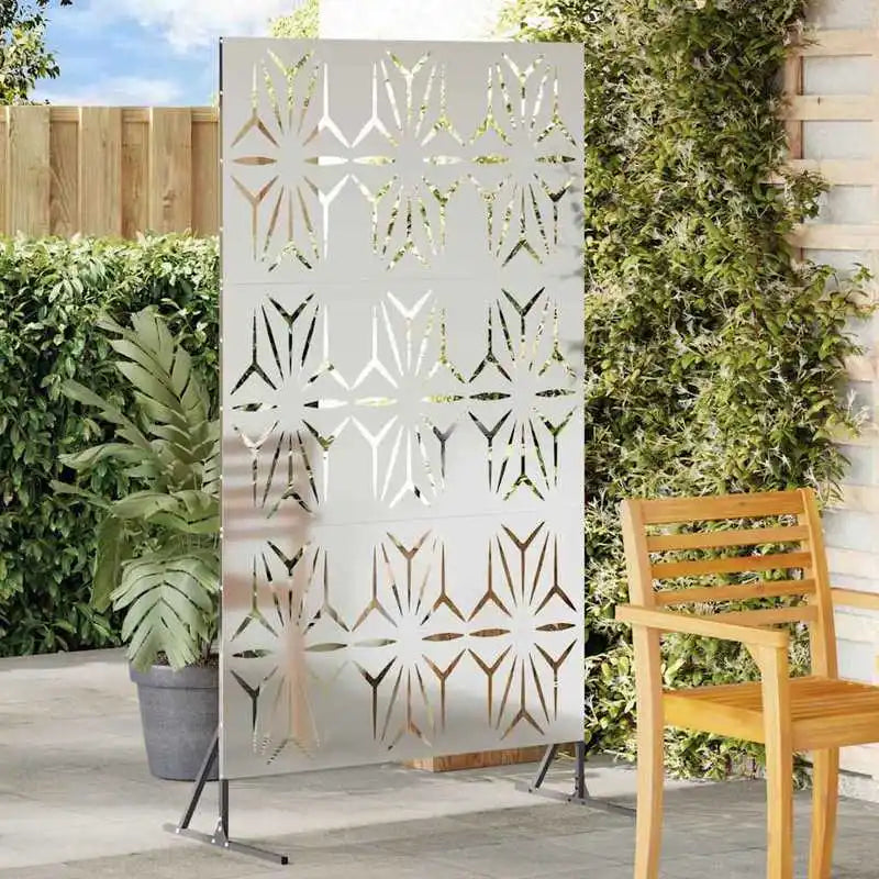 Brise-vue acier galvanisé motif pétales, 100 x 180 cm – vue 2