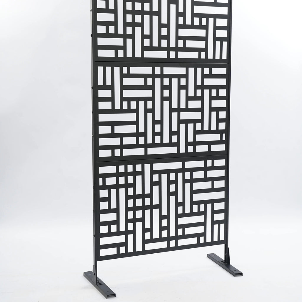Brise-vue de terrasse acier noir, 90 x 190 cm – vue 4