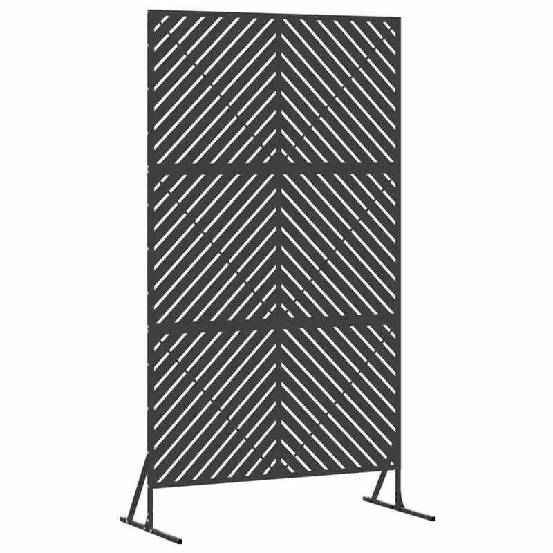 Brise-vue acier noir à découpes diagonales, 100 x 180 cm – vue 3