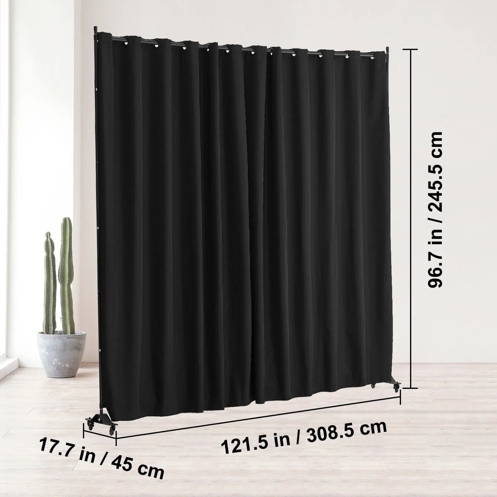 Cloison mobile sur roulettes, métal et tissu, 308,5 x 245,5 cm – vue 2