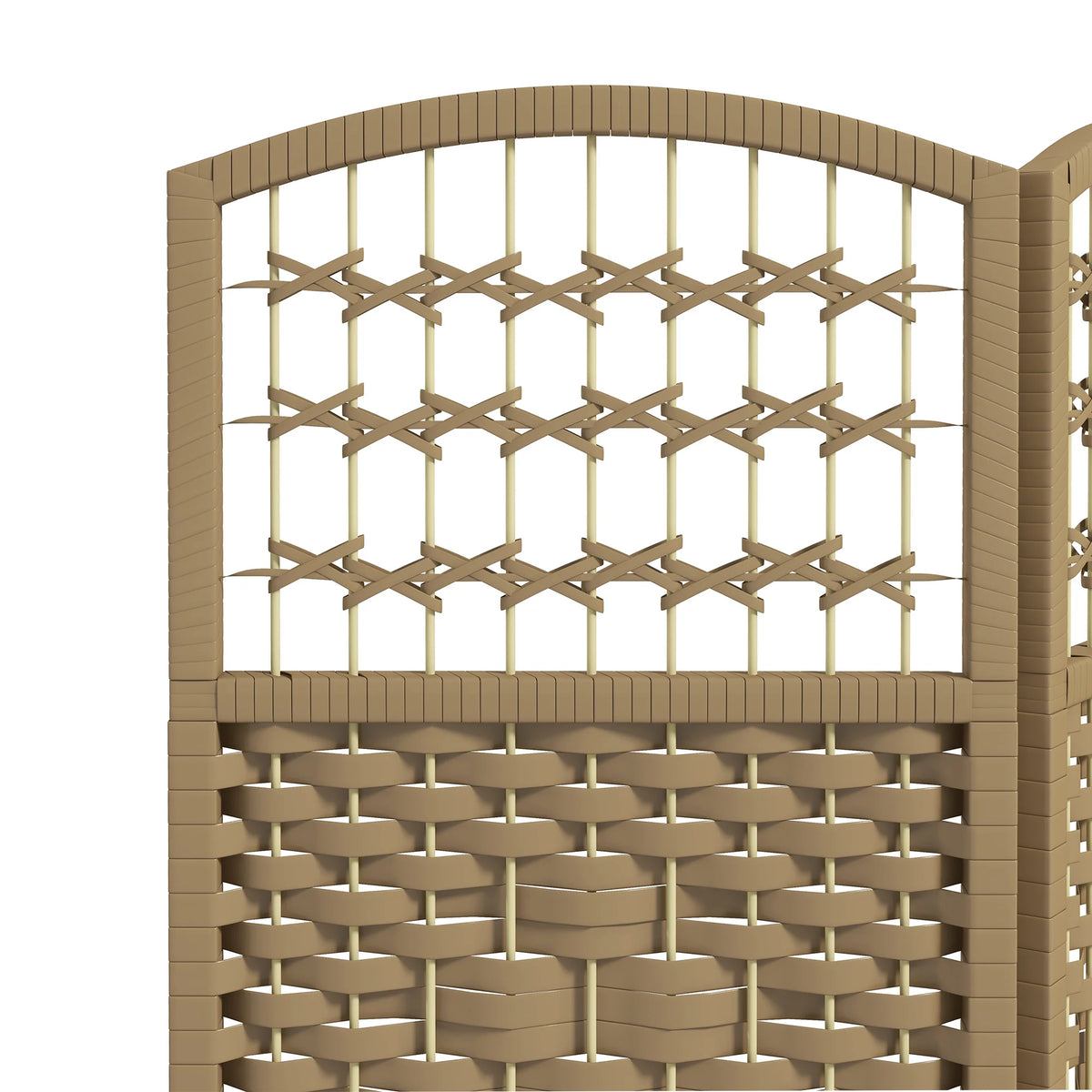 Paravent 6 panneaux bambou et corde tressée naturel, 240 x 170 cm – vue 4