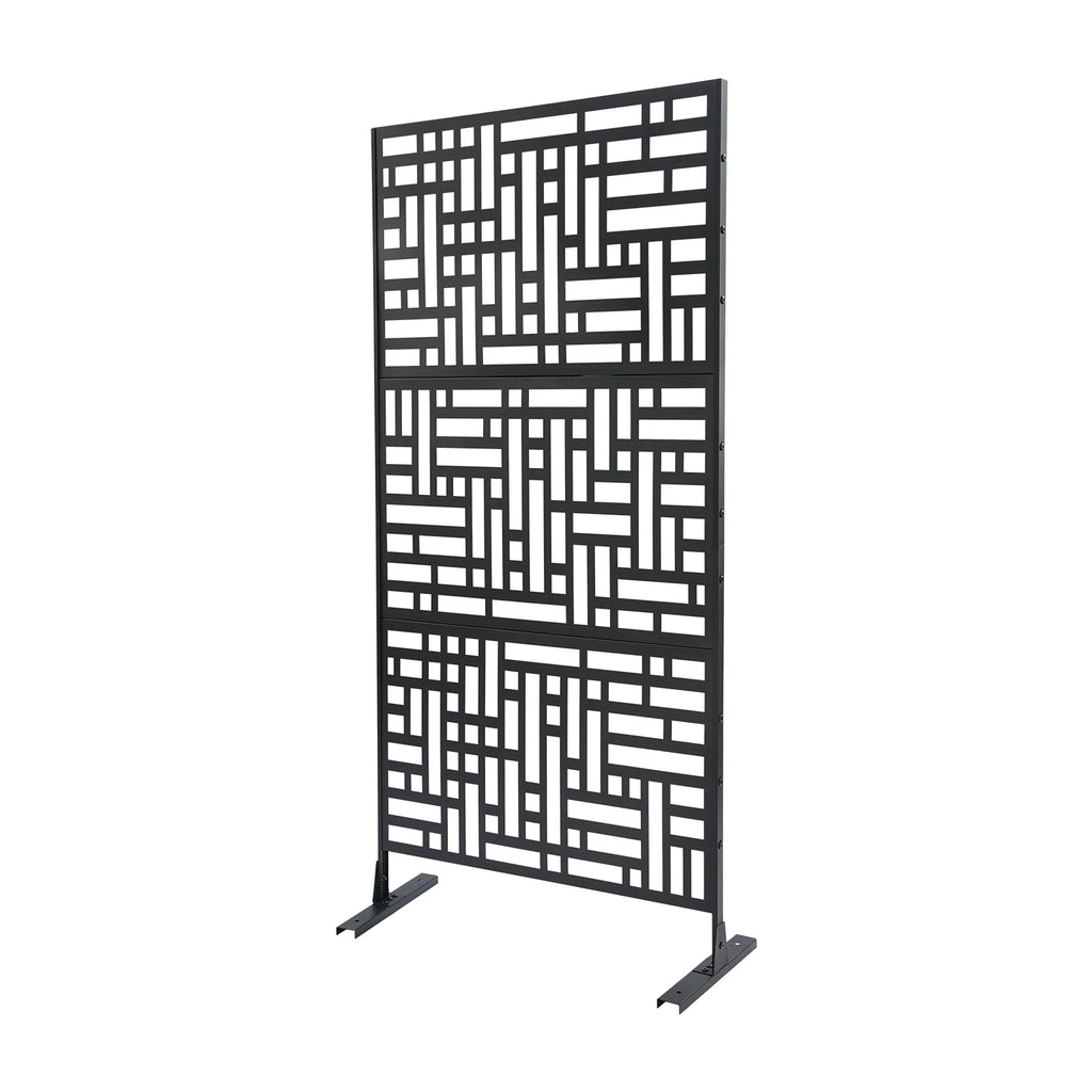 Brise-vue de terrasse acier noir, 90 x 190 cm – vue 5