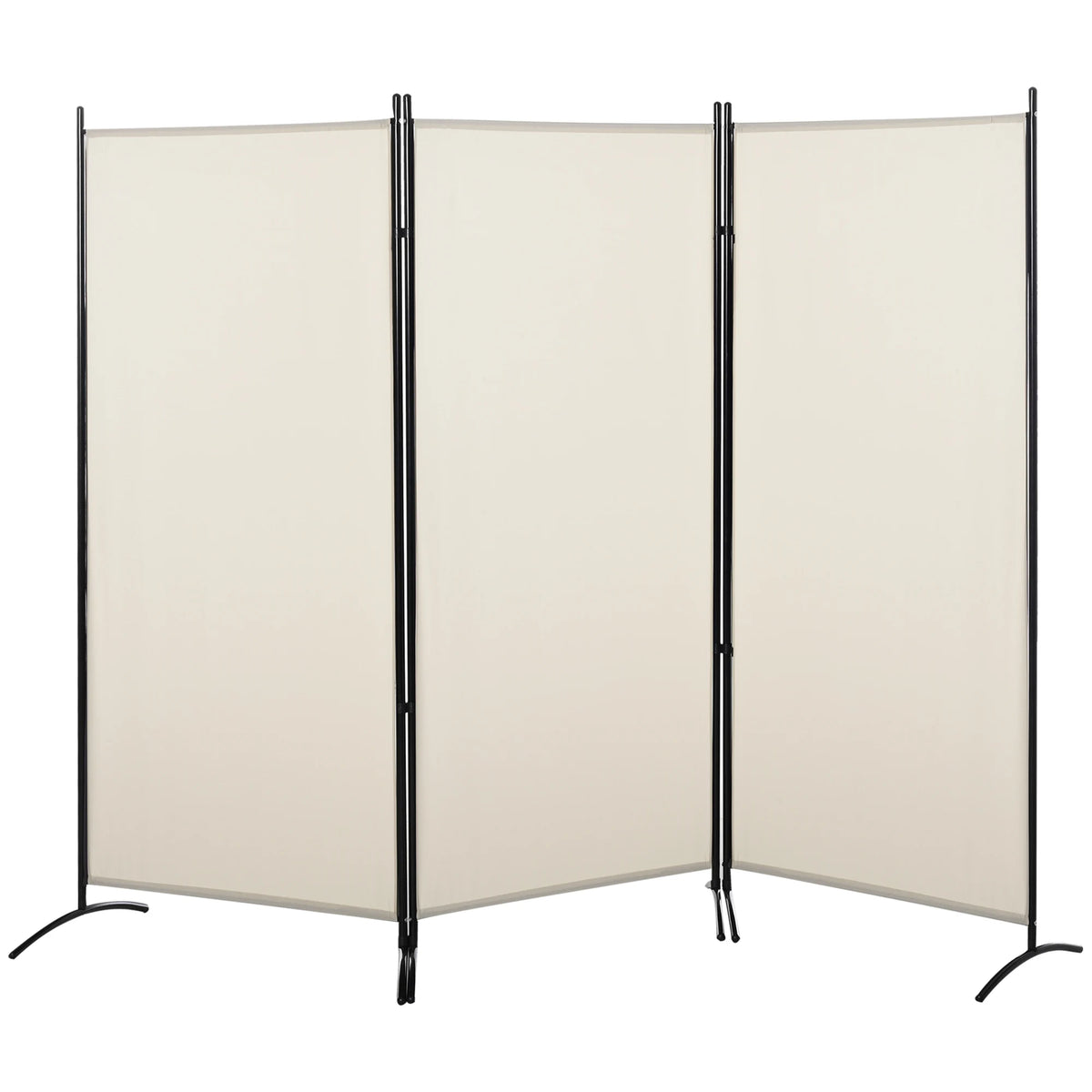 Brise-vue sur pied 3 panneaux, métal et polyester, 253 x 182 cm – vue 2