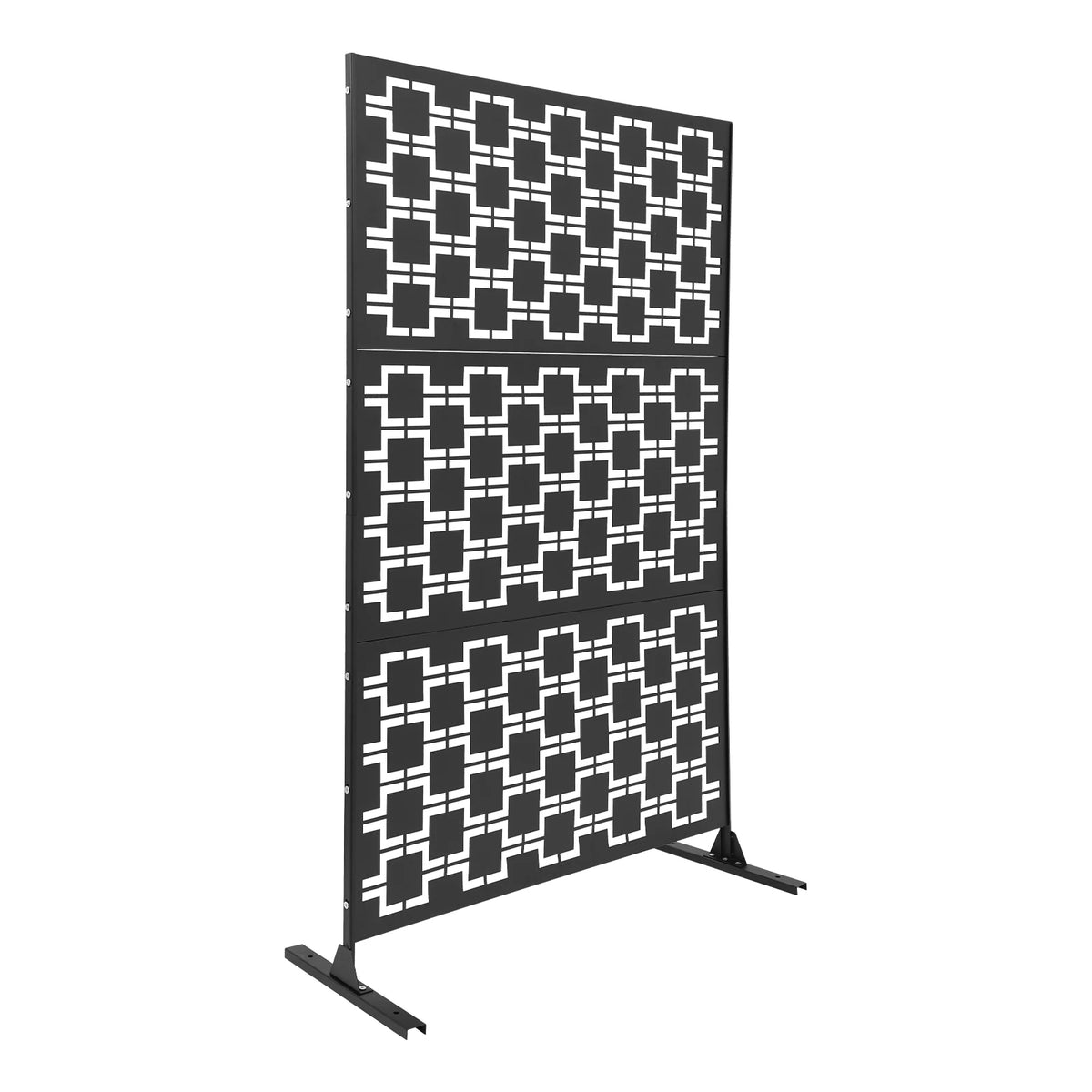 Brise-vue tôle d'acier noire découpée laser, 120 x 190 cm – vue 5